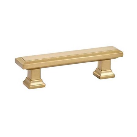 Patioplus 3 in. Center to Center Geometric Cabinet Pull, Satin Brass PA2030507